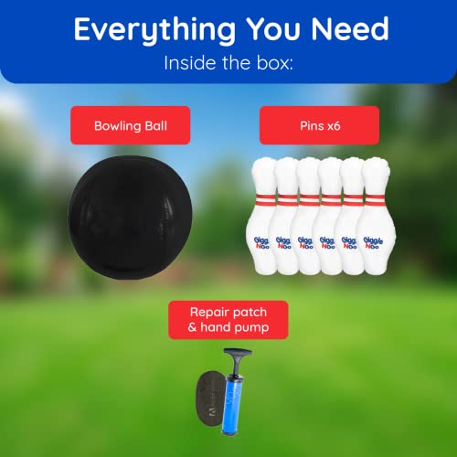 image for Giggle N Go Kids Bowling Set Indoor or Outdoor Games for Kids, Hilario