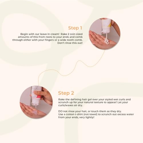 Fix My Curls Protein Styling Duo| For Curly, Wavy, Dry & Frizzy Hair | Frizz Control | Silicone Free Curl Defining Cream & Gel| 1.07 oz each