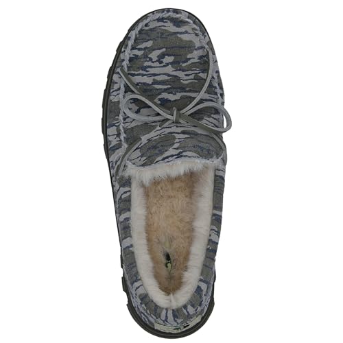 Image of Bonezzz Flex Slippers - Comfy Feet Warmers for Men | Durable and Sustainable Feet Warmers with Memory Foam with Mossy Oak Camo and Faux Shearling Lining - Indoor and Outdoor Use