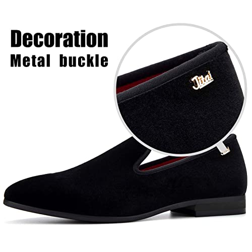 Image of JITAI Men's Dress Shoes - Casual Rubber & Leather Loafers for Men - Fashion Business Formal Wear