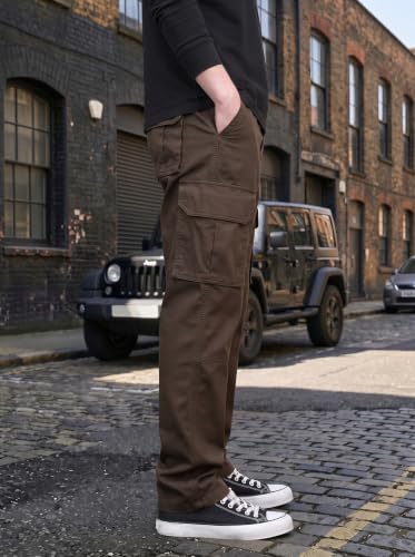 Image of Amazon Brand - INKAST Men Multi-Pocket Cargo Pants Casual Fit Trousers Stylish Cargo Trousers