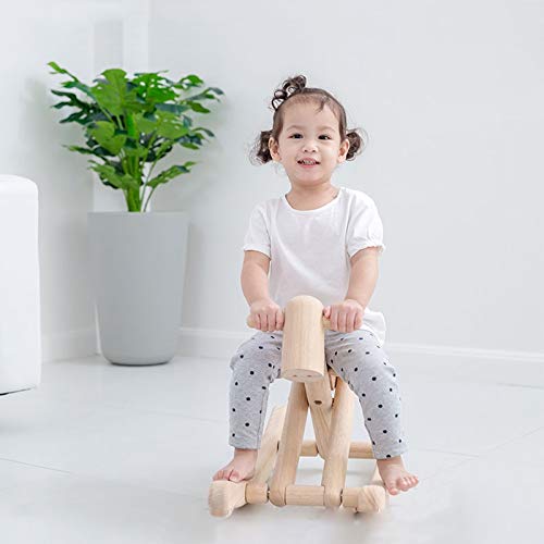 LLSDLS Hölzernes Schaukelpferd Spielzeug-Kind Schaukeltier-Kind Schaukelpferd / – Bild 3