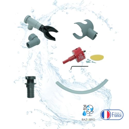Capt'eau Rainwater Collector for Circular Ducts (Grey) + 60 cm Grey Hose + Premium BI Metal Hole Saw - Image 3