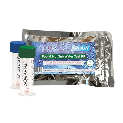 AquaVial Splash Pool Water Testing Kit for Swimming Pool Hot Tub Set of 2 Vials with Color Indicators Detecting Harmful Bacteria and Pseudomonas Aeruginosa