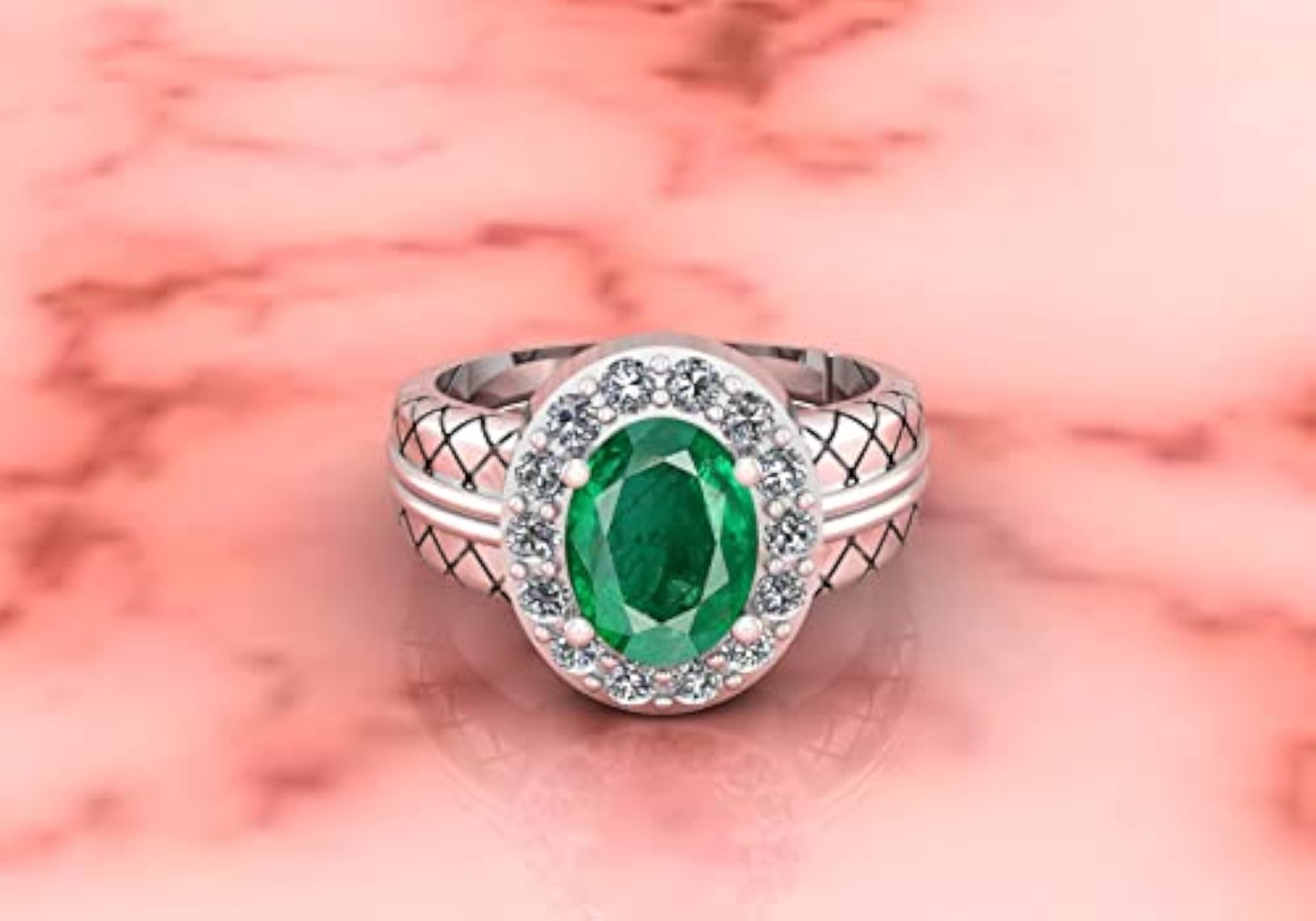 Certified Emerald Green Adjustable Ring, 6.00 Ratti