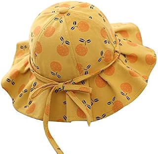 JINTN Toddler Kid Baby Girls Boys Sun Hat Beach Play Hat UPF 50+ Sun Protection Wide Brim Hat Baby Summer Fruits Hats Outdoor Kids Bowknot Beach Sun Hat Vacation Swim Hat Swimwear Bucket Cap