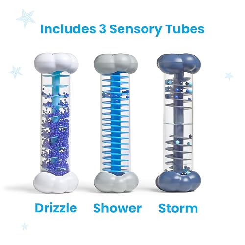 hand2mind Calming Sensory Tubes, Rain Sound Fidget Tubes, Rain Stick Instrument, Toddler Sensory Toys, Calm Down Corner Supplies, Science Classroom Weather Toys, Play Therapy Activities