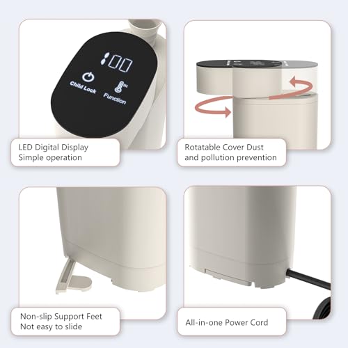Instant Hot Water Dispenser, 3S Fast Heating Electric Hot Water Boiler With 5 Temperature Presets, Digital Touch Screen, Energy-Efficient Use - 6