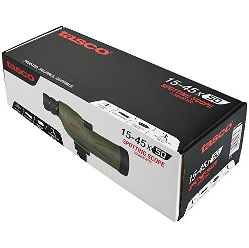Tasco Spotting Scope 15-45X50 Zoom Eye Piece, Compact Straight View In Green Ts154550 #TOP6