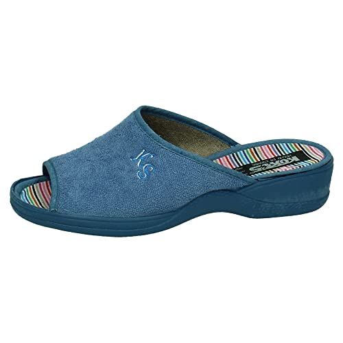 Chaussures KS pour femme KOKIS baskets en toile denim bleu pointure 40