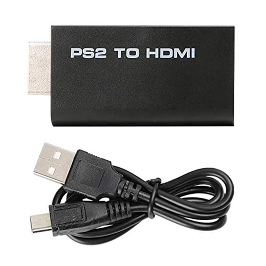 Lorenlli HDMI video konverterare ljud video AV-adapter omvandlare för HDTV-skärm enhet projektor PS2 stöd plug and play