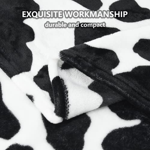 Cow Blanket Black And White Cow Print Throw Blanket For Sofa Couch Bed Warm Fleece Plush Blanket Cow Gift For Birthday 50X60 Inch #TOP2