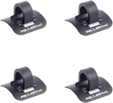 Mtb bike road bicycle c-clips clamps housing hose guide with adhesive seat for brake derailleur shift cables or oil tube, 4 pcs/pack