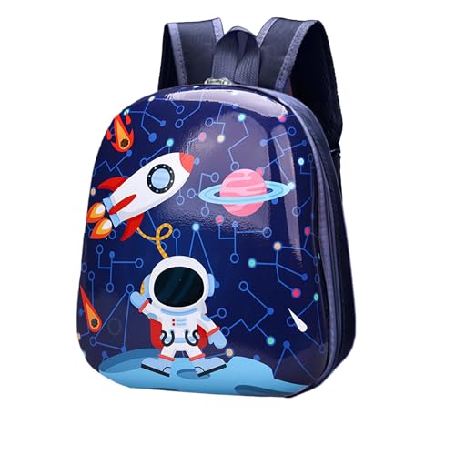 Image of BabyMoon Eggshell Multipurpose Kids Backpack | Children's School Bag for Boys & Girl's | Kids Travel Backpack | Astronaut Blue
