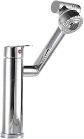 Torneira Com Ducha Articulada 360 Misturador Água Quente E Fria - Aço Inox Cromado