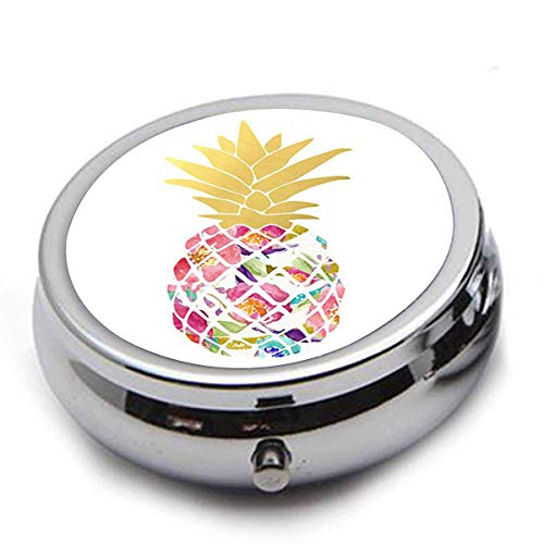 Medicine Storage, Pill Box for Purse,Travel Round Shape Stainsteel Drug Box Easy Take