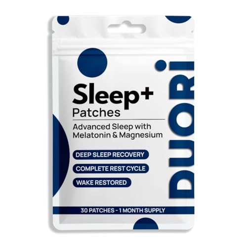 DUORI Sleep+ Patches for Adults - Melatonin - Magnesium - Chamomile Extract - Valerian Root - Vegan...