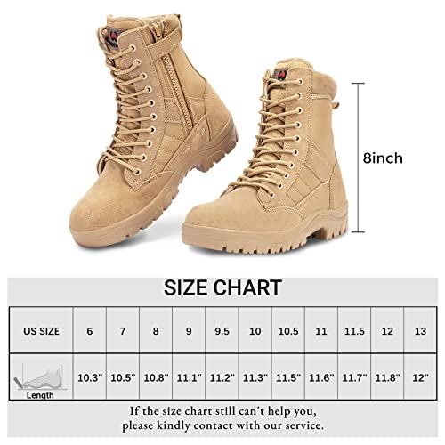 Wideway Men's Military Combat Boots Durable Suede Leather Desert Boots Tactical Army Boots Outdoor Hiking Boots #TOP5