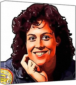 Sigourney Weaver - Pop Art Print (Multicolour; White Background) 30 x 30 x 2.5 cm Medium Square Deep Box Canvas