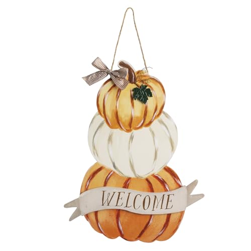 Mud Pie Thanksgiving Pumpkin Stack Door Hanger