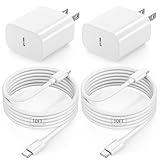 10FT iPad Charger Fast Charging Cord, 2Pack 20W USB C Fast Charger with 10 ft Long Charging Cable for iPad 10th/11th(A16) Generation, iPad Pro 13/12.9/11 inch, iPad Air 11/13 inch/4th/5th, iPad mini