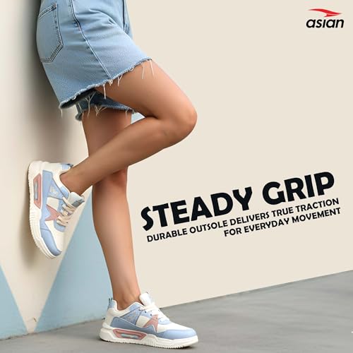 Image of ASIAN Stella-01 Women's Stylish Sneakers for Girls | Lightweight, Cushioned & Durable Casual Shoes with Soft Insole, Grip Sole & Trendy Look