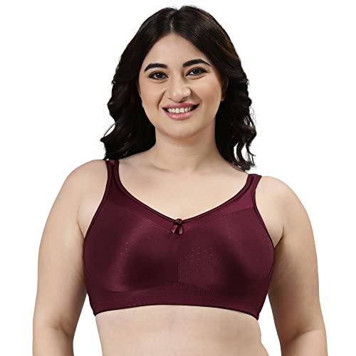 Image of Enamor Hidden X-Frame and Smoothening Women's Full Support Everyday Bra - Jiggle Control, Non Padded, Wirefree, Full Coverage - FB12 (Available in Plus Sizes)