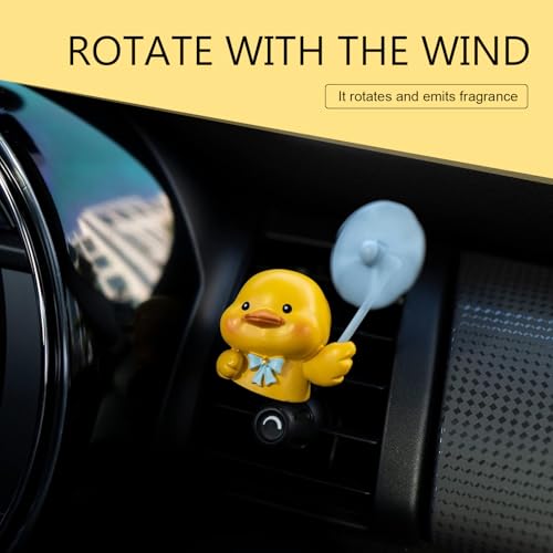 Image of Cute Duck Car Air Vent Clip, Creative Car Air Conditioning Outlet Clip Decoration, Universal Dashboard Trim Clip for Cars
