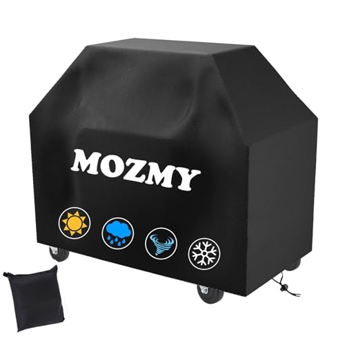 MOZMY Grillabdeckung für Weber,Enders - Wasserdicht 420D Oxford-Stoff Gasgrill Abdeckhaube, 117 x 66x 117cm, Wetterfest Gasgrill Abdeckplane, Garten Grill Wetterschutzhülle