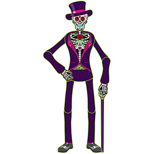 Beistle Jointed Day Of The Dead Decorations Poseable Male Skeleton Cut Out For Dia De Los Muertos Party Supplies Celebrations, Celebrating With You Since 1900