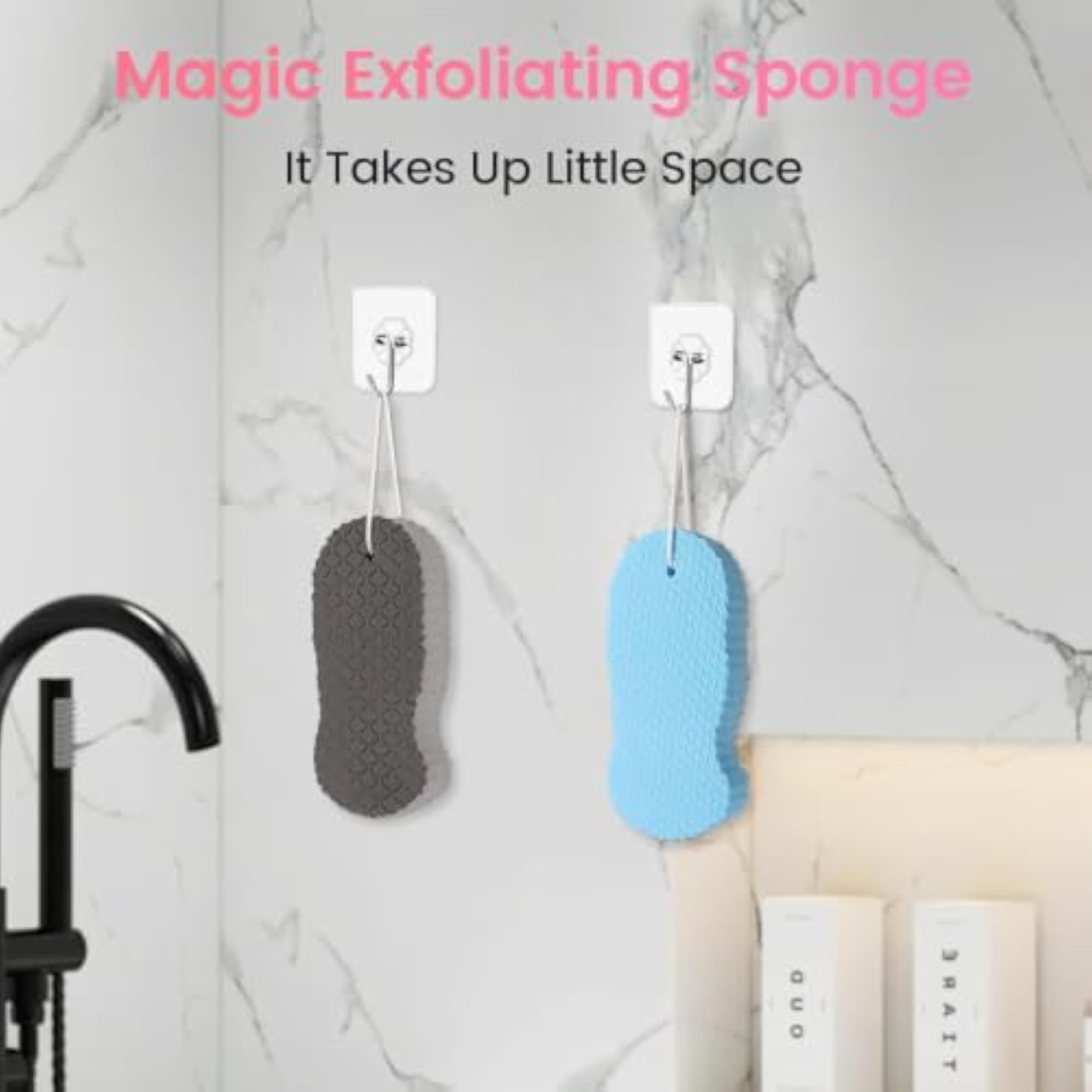 2 Pcs Magic Exfoliating Bath Sponge, Gentle Dead Skin Remover