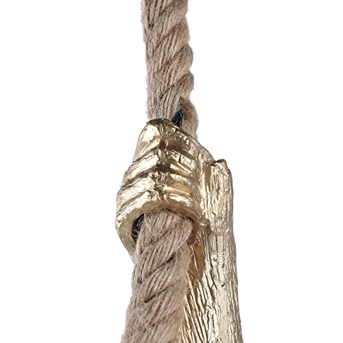 Tfcfl Monkey Pendant Light Vintage Resin Hemp Rope Chandelier Industrial Retro Ceiling Pendant Lamp Fixture E27 For Dining Living Room Bedroom Bar Cafe Decoration Hanging Lamp (Golden) #TOP6