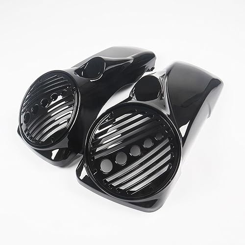 Vivid Black 8" Speaker Lids para Harley Touring 1994-2013 miniatura 6