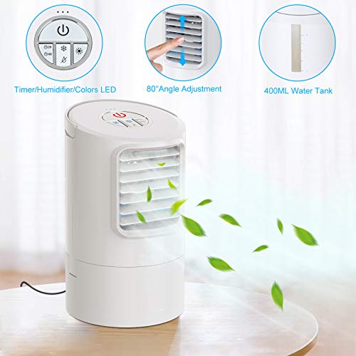 Mini Airconditioner Kleine Mobiele Airconditioners, 4 in 1 Persoonlijke Luchtkoeler, Luchtbevochtiger… - Image 6