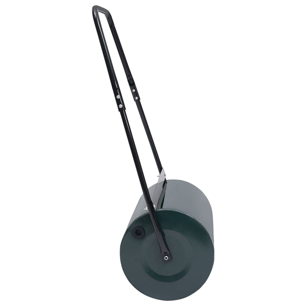 vidaXL Rodillo para Césped Manual Campo Aireador Jardín Patio Exterior Abonar Césped Nivelar el Terreno Irregular Duradero Verde y Negro 63 cm 50 L