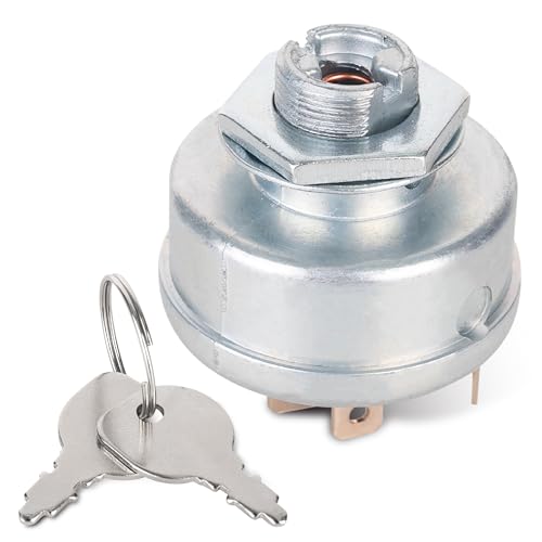 Canamax 103-0206 Ignition Switch with 2 Keys - 3 Positions & 6 Terminals - for 104-2541 109-4736 88-9830 5208003 430-334 Exmark Lazer Z/Z XP, Toro Z 500, Z Master with 60in & 72in Deck