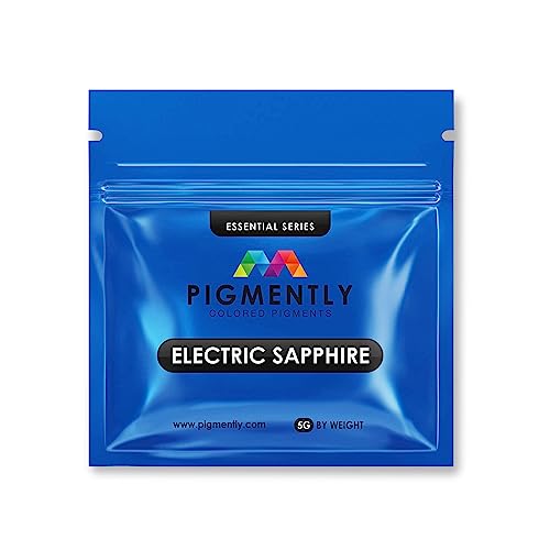 Ultra Clear Epoxy Pigment Powder | Essential Series Resin Mica Powder for Art, Craft, Jewelry & Candle Making - Electric Sapphire 5g