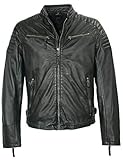 Gipsy - Herren Lederjacke Lammnappa Chester schwarz Größe M