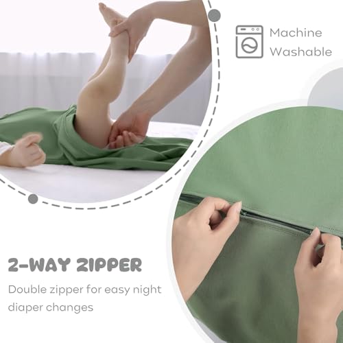 Image of Yoofoss Baby Sleep Sack 24-36 Months Wearable Blanket for Babies 100% Organic Cotton 2-Way Zipper TOG 0.5 Toddler Sleeping Sack 3 Pack, Sleep Sacks
