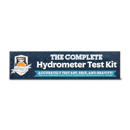Fermentaholics Kit de teste de hidrômetro de escala tripla | Kit de jarra de teste de hidrômetro | F