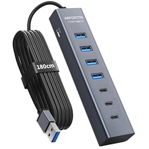 ABFCRTTW 7-Port USB 3.0 Hub mit 180cm Kabel