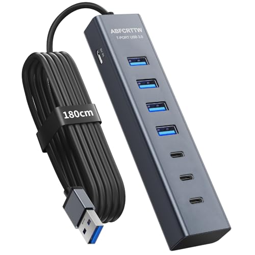 ABFCRTTW 7-Port USB 3.0 Hub mit 180cm Kabel