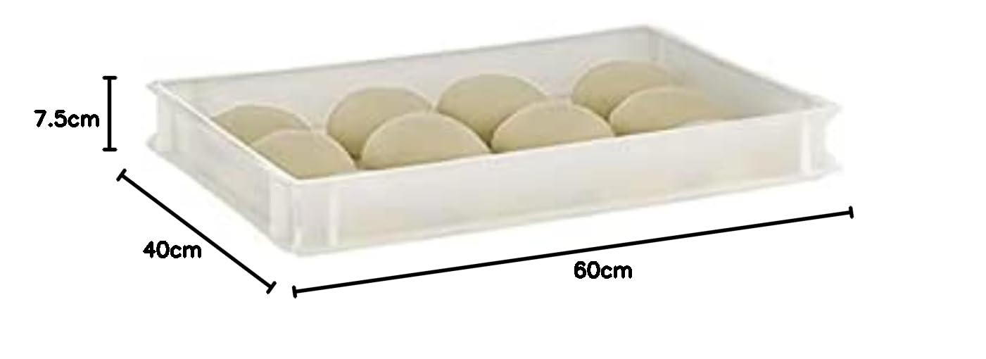 APS Pojemnik na ciasto – pudełko do pizzy można układać w stos, pojemność 14 litrów, wymiary wewnętrzne 56,5 x 36,5 cm, do profesjonalnego utrzymania świeżości i fermentacji ciasta