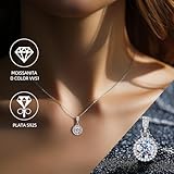 Collar de moissanita para mujer, collar con diamante cultivado en...