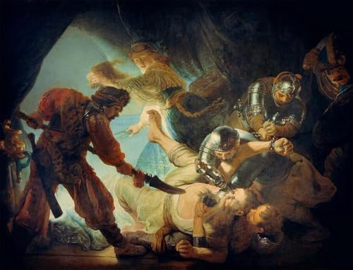 L'Éblouissement de Simson de Rembrandt portrait sur toile HD pour chambre