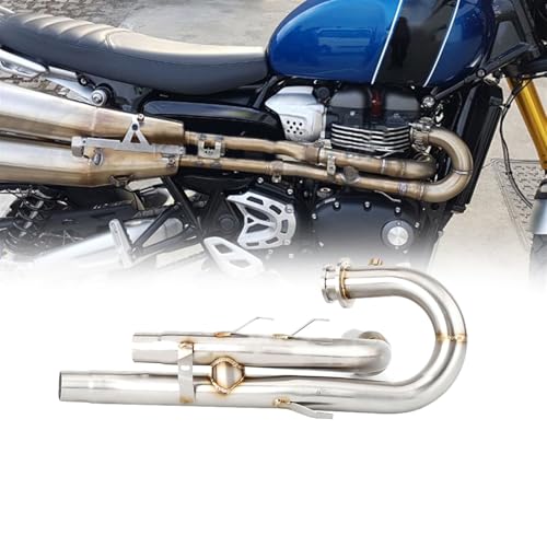 Tuyau d'échappement intermédiaire moto compatible Triumph Scrambler 1200 de 2019 à 2020