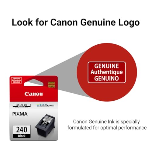 Image of Canon PG-240 Black Ink Cartridge - 2 Pack | Compatible PIXMA MG3620, MG3520, MX532, MX472, TS5120 & More | Standard Yield Black Ink for Crisp, Professional Prints