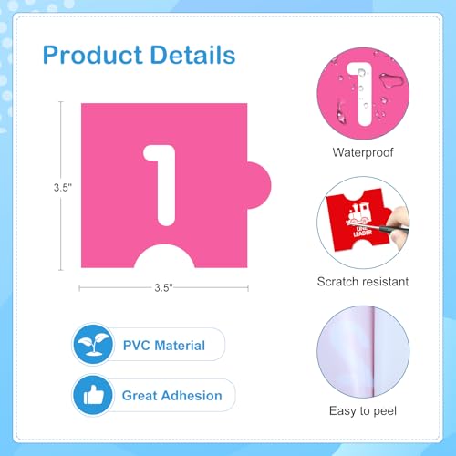 D4DREAM Line up Spots for Classroom Floor - 48Pcs 4'' Floor Numbers for Classroom Lining up Waterproof Puzzles Number Stickers for Kindergarten Preschool Elementary Back to School Teacher Supplies — view 4