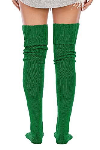 Image of Leoparts Women's Cable Knitted Thigh High Boot Socks Extra Long Winter Stockings Over Knee Leg Warmers