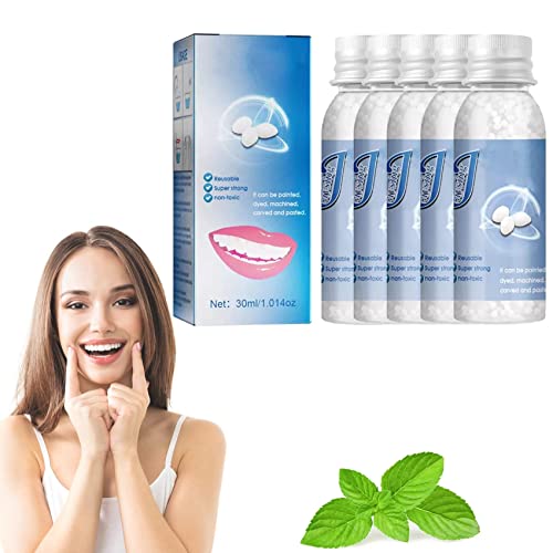 Nuevos gránulos de reparación de Dientes, Kit de reparación Temporal de Dientes, reparación de Huecos de Relleno de Dientes Rotos, reparación de Dientes faltantes (5piezas) Cover